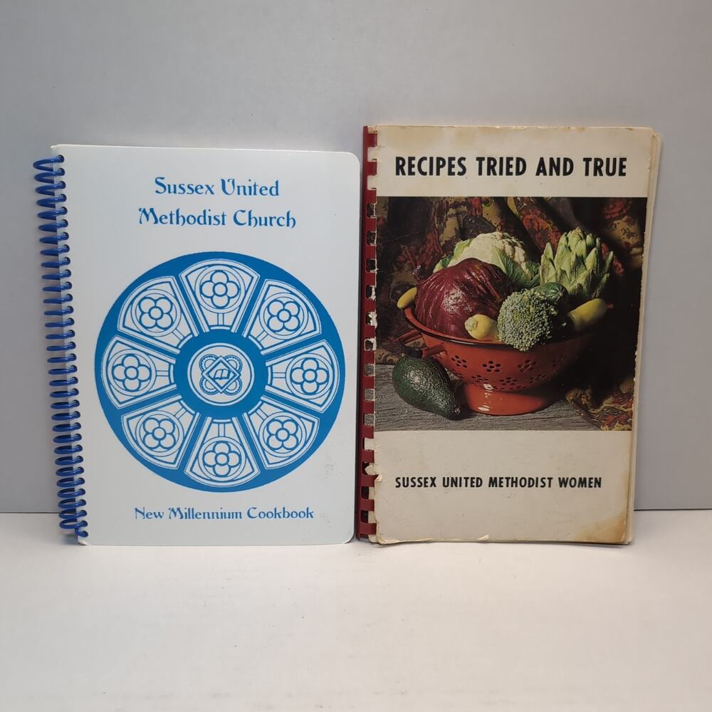 Lot of‎ 2 Sussex United Methodist Church Community Cookbook NJ New Jersey